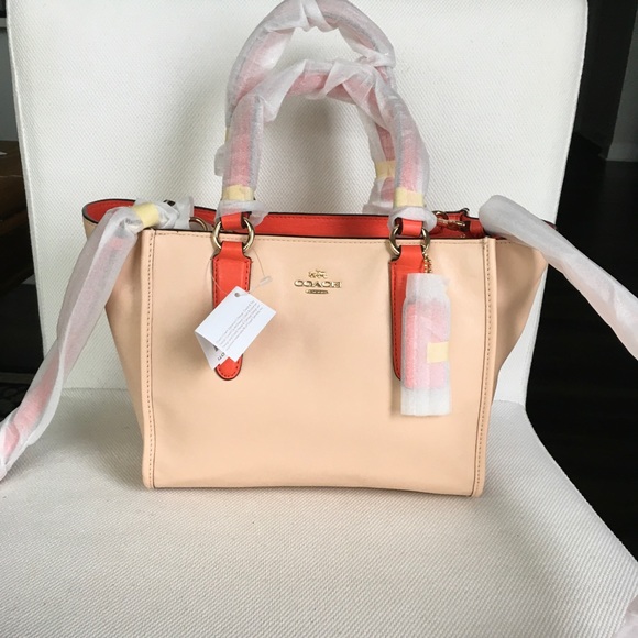 NWT COACH MINI CROSBY CARRYALL IN TWO TONE COLORBLOCK LEATHER 34731 - Picture 3 of 14